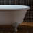 66" Enameled Cast Iron Double Ended Clawfoot Bathtub with Chrome Iron Feet, White
