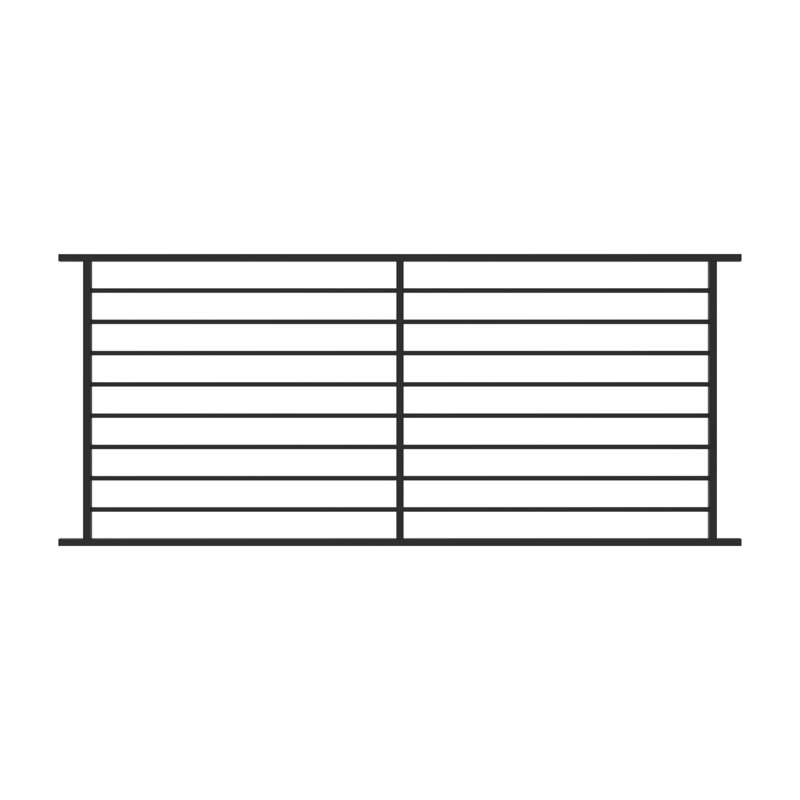 Fe26 Axis Steel Railing Level Panel, 34" H x 72" W