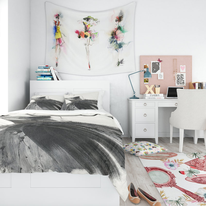 Ensemble de housse de couette teenagee féminin iii mode, Twin Duvet Cover + 2 Shams