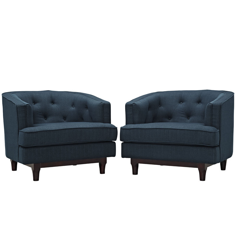 Modway Strick & Bolton Allington Button-tufted Armchair, Navy