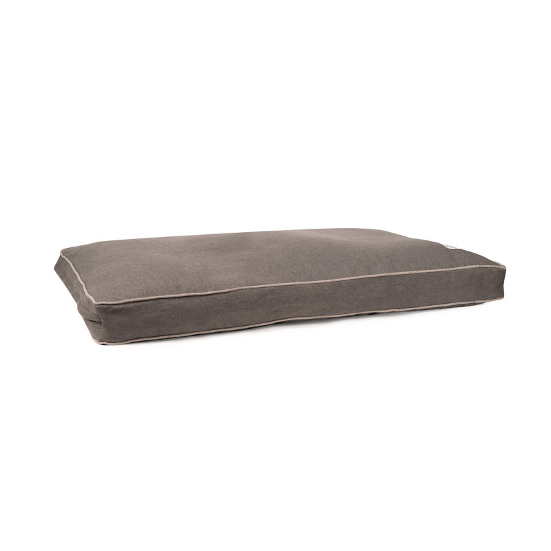 Lit pour chien avec housse amovible GreenDog Luxe Neutral Pet Napper , Grand (l 42 po x P 30 po x H 4 po), Gris foncé