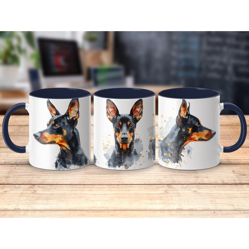 Ceramic Coffee Mug, 4, Navy