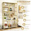 177cm H x 100cm W Metal Etagere Bookcase-407304935