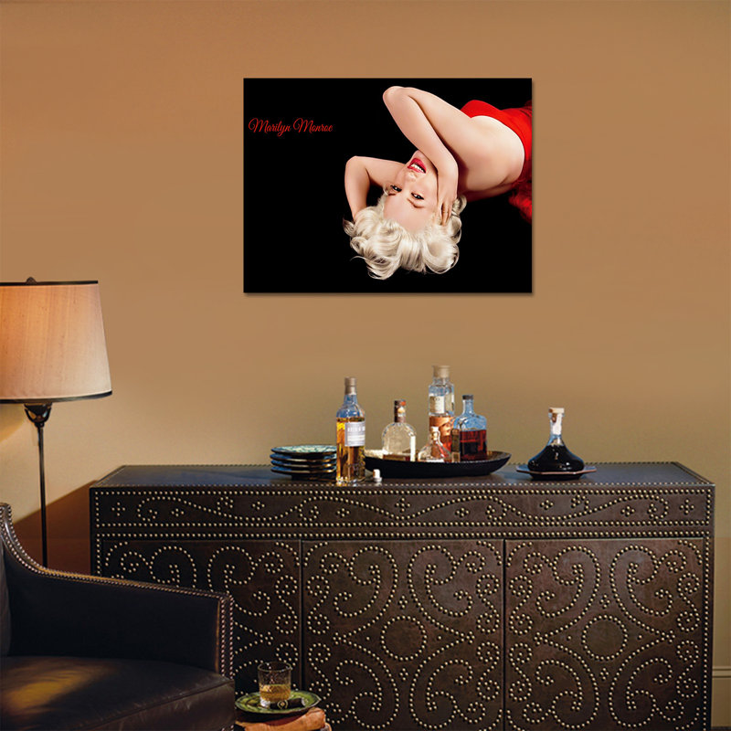 Marilyn Monroe - Photographie sur toile tendue, H 18 po x l 24 po