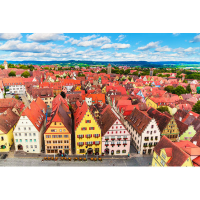 Katie Panorama of Rothenburg 1 Piece Wrapped Canvas Wall Art