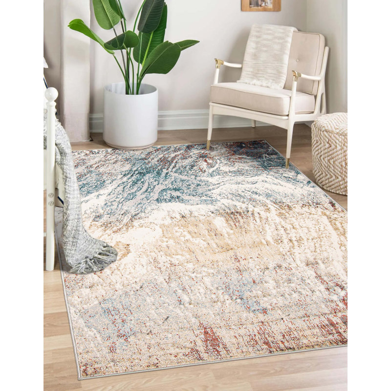 Kunta Teal Rug, Rectangle 8' x 10'