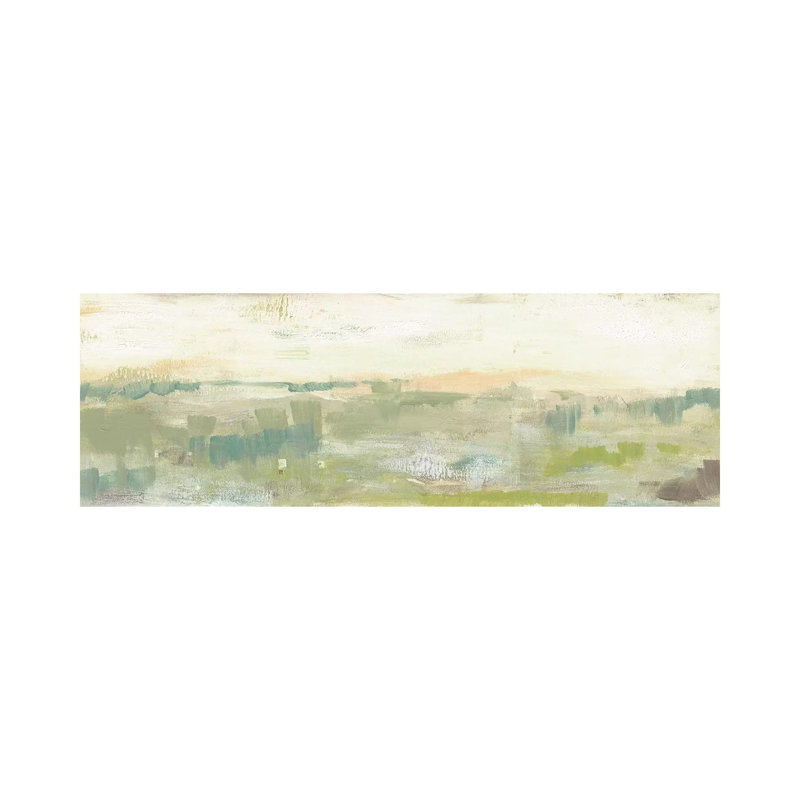 Greenery Horizon Line II by Jennifer Goldberger - Wrapped Canvas Panoramic Painting, 30.48 cm H x 91.44 cm W x 1.91 cm D
