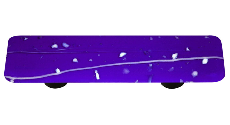 Poignée barre 3 po Mardi Gras, Aluminium / blanc sur bleu cobalt