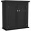 Armoire à pharmacie murale avec tablettes pour salle de bain, noir