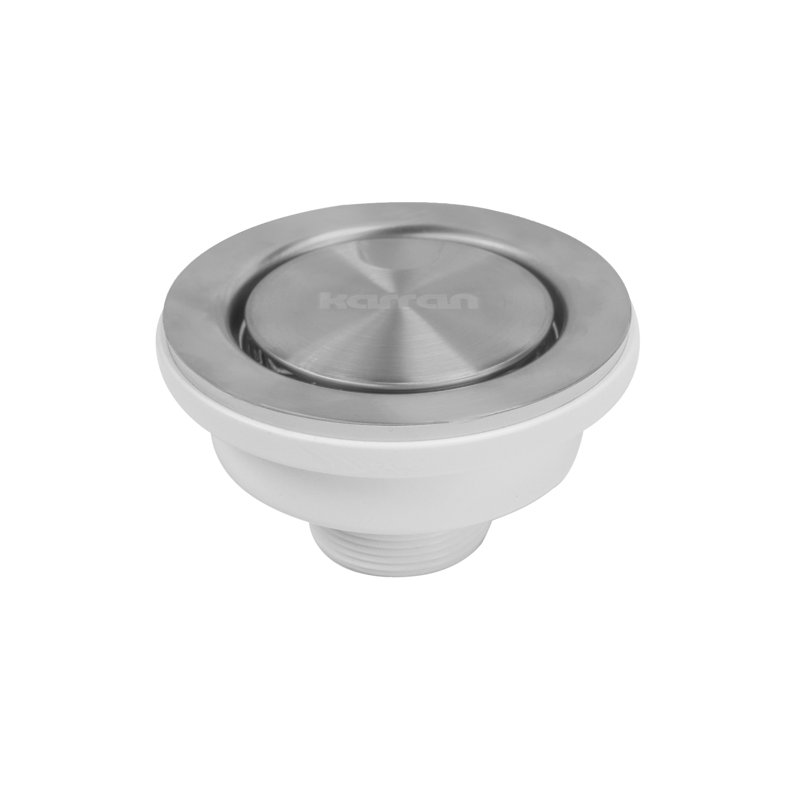 Karran Stainless Steel Kitchen Sink Basket Strainer with SlimShield Cap