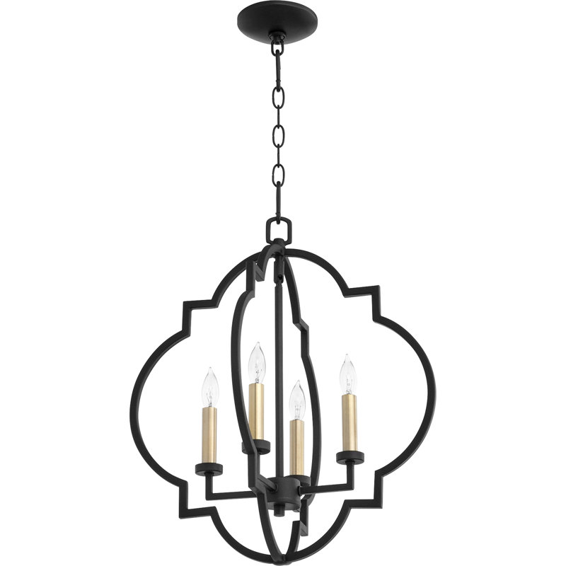 Lustre lanterne à 4 lumières Dooley, Noir