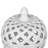 White Ceramic Lidded Jar with Lattice Design