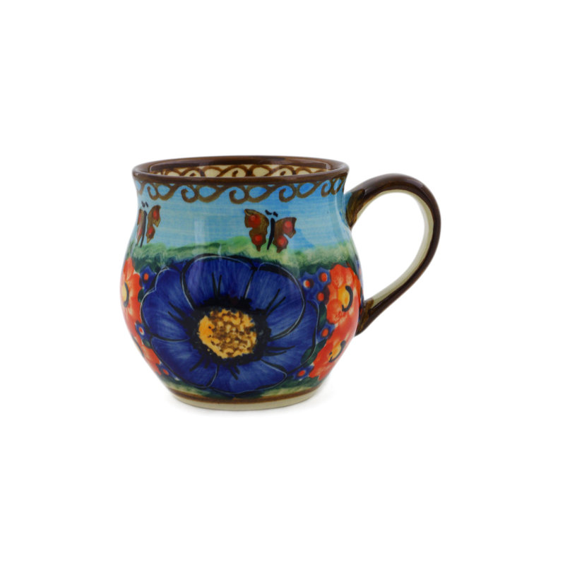 Tasse à café brillante Beauty Polish, 1, Verre à vin, Champ de papillons