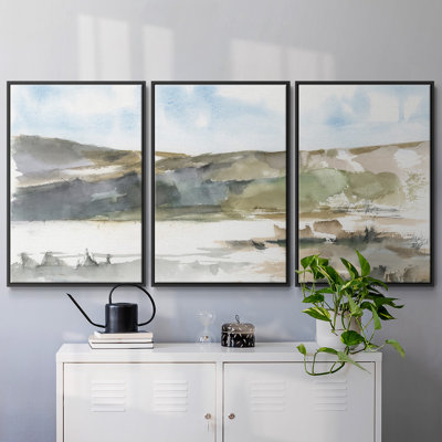 Western Lake Study II, reproduction sur toile 3 pièces