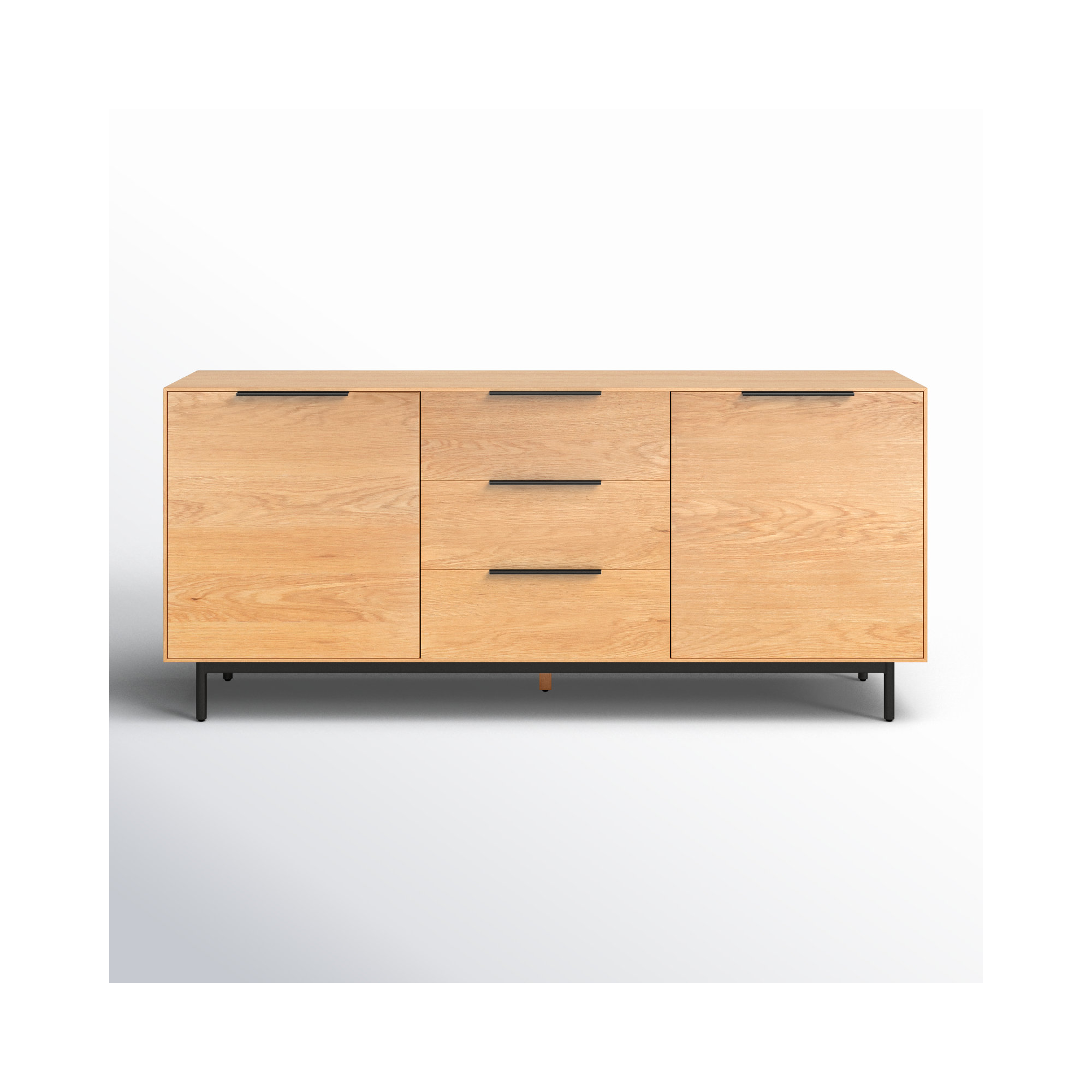 Ellis Fully Assembled Sideboard with Dovetail Drawers, Brown