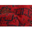 Tapis de zone en laine rouge 3 pi 4 po x 4 pi 9 po à main one-of-kind-noué la 2010s esari turque Alarick