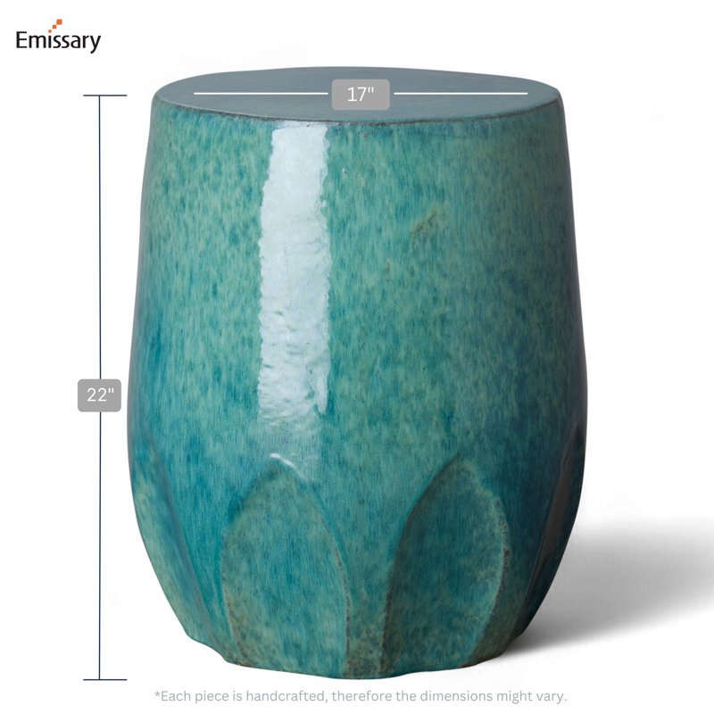 Garden Stool, Teal Blue