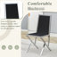 4 chaises de salle à manger noires et argentées avec surface facile à nettoyer