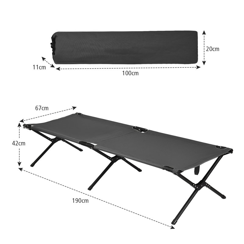 Aahron 67 cm Long Single Chaise, Grey