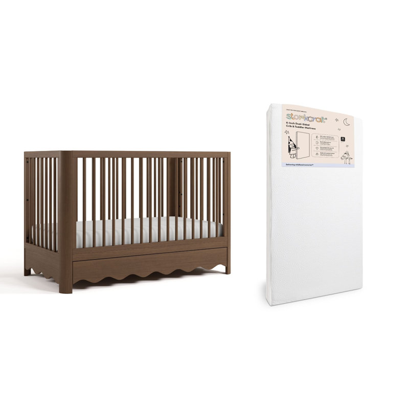 Casablanca 5-In-1 Convertible Crib With Mattress, Hazelnut