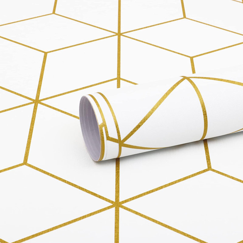 Nastasja Peel & Stick Roll,  Gold/White