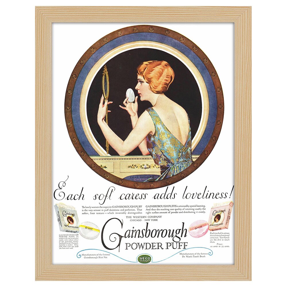 Leinwandbild Vintage Werbeplakat Gainsbourough Face Powder (1910), C. Coles Phillips