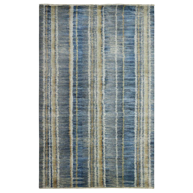 Striped Area Rug in Navy/Copper/GrayIvory, Rectangle 8' x 10'