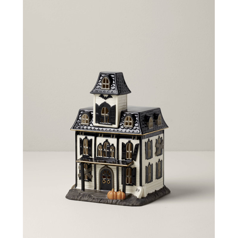 Vintage Halloween Light-Up House Figurine