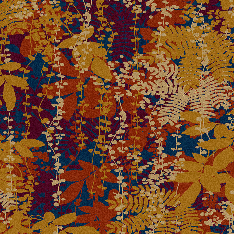 Floral Metallic Wallpaper Roll, Autumn