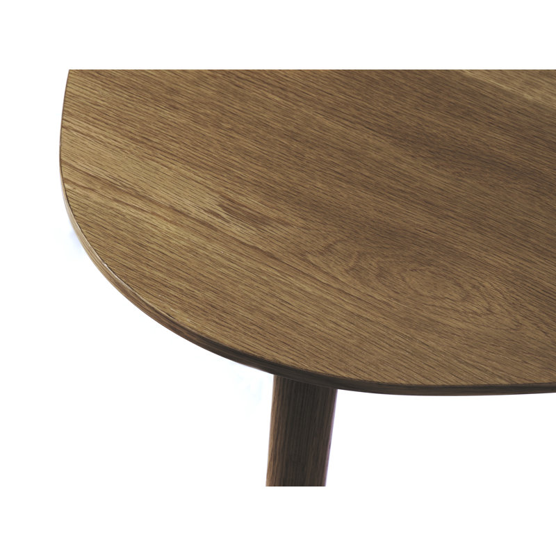 Nest of 2 Tables Triangular 39x27" and 27x20", Brown Wood