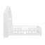 Lit double pleine grandeur avec fenêtre et tiroirs de chevet, lit plateforme avec tablettes et ensemble de prises et port USB, blanc-594584480