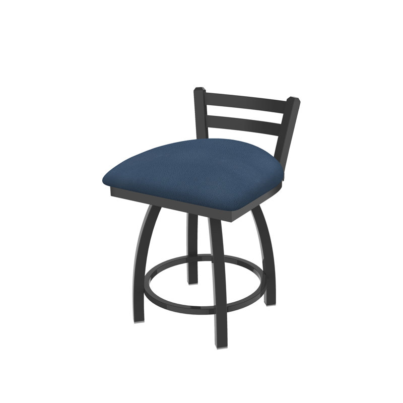 Tabouret de coiffeuse en métal Jackie, Étain, Vinyle - Rein Bay