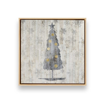 Arbre de Noël, reproduction sur toile dans un cadre poli