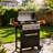 4-Burner Outdoor Gas Grill with Side Shelf & Thermometer