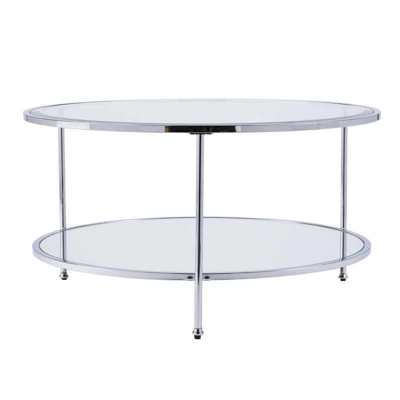 Linvel Glass Top Coffee Table, Chrome