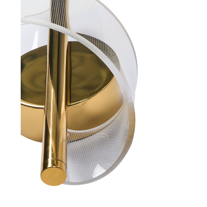 Iron LED Armed Sconce, Gold