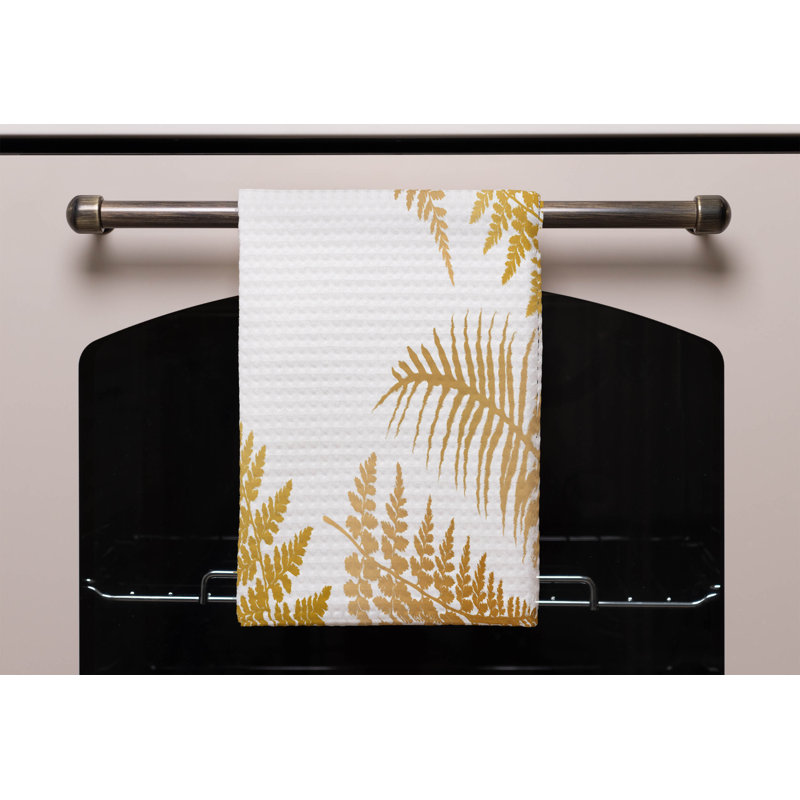 Cotton Floral Waffle Kitchen Towel