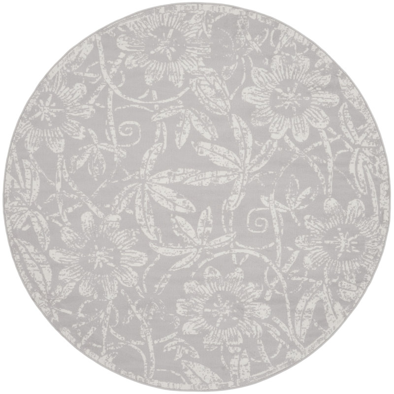 Tapis gris Harriet, Rond 8 pi