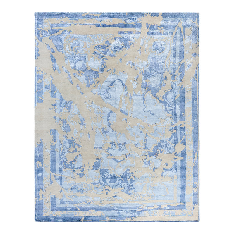 Overdyed One-of-a-Kind Rectangle 8'1" X 10'2" Hand Knotted Area Rug
