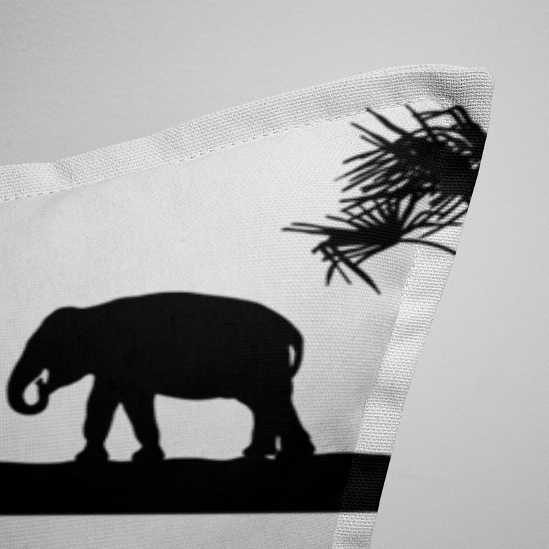  Housse de coussin en coton Safari, 24 po x 24 po, Blanc