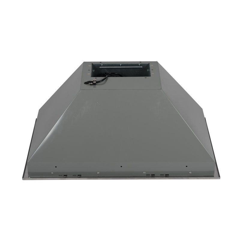 Hotte de cuisine à conduit 28 po 600 CFM en nickel brossé