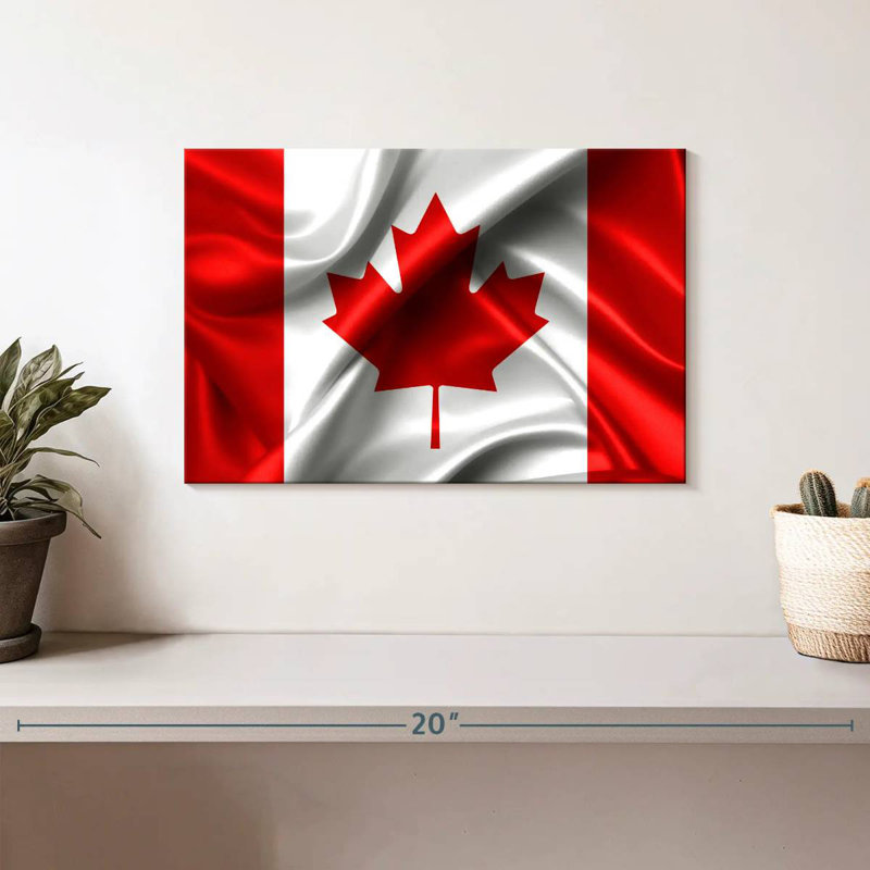 Borges Silky Canadian Flag, 8" H x 12" W