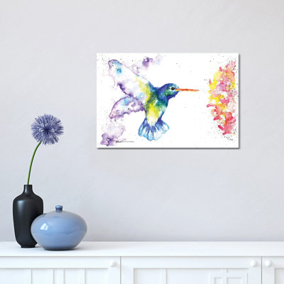 Colibri et fleur II par BebesArts - reproduction d'art