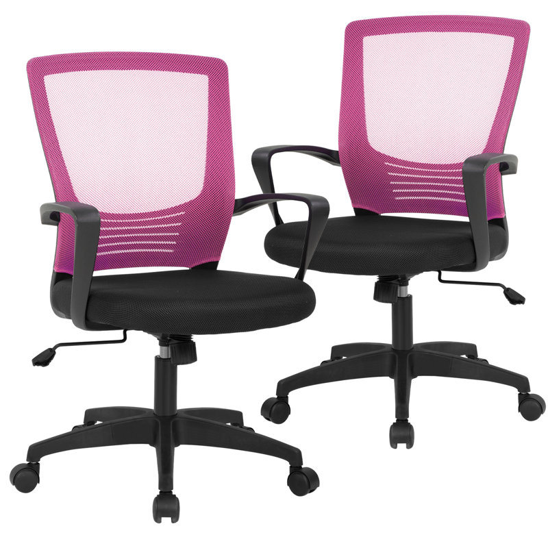 Chaise de travail en filet , Rose