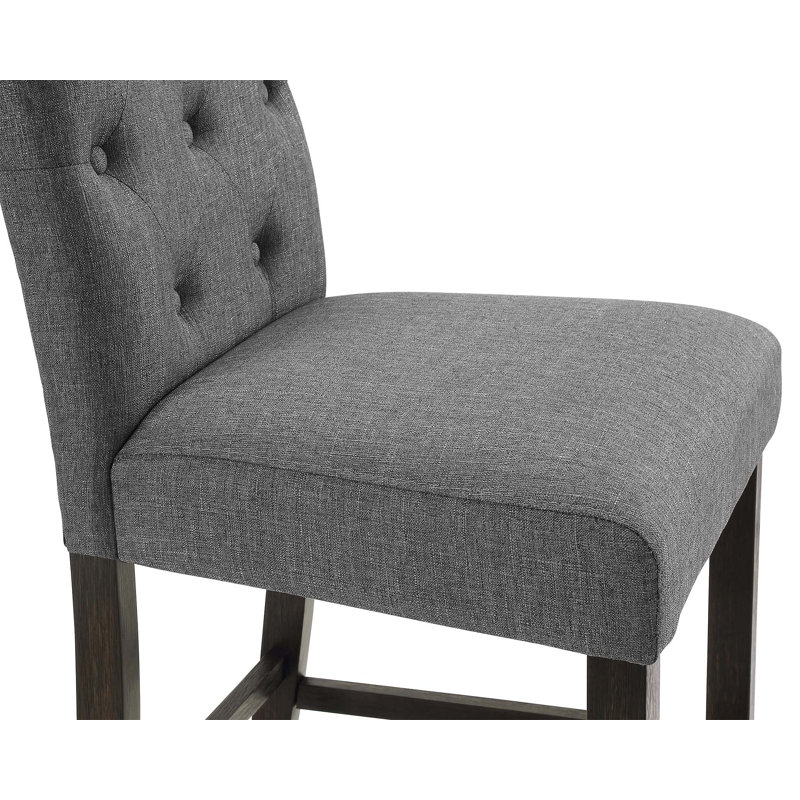 Tabouret de comptoir Caprisha, Gris, 40.25", Noir