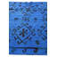 Tapis carré bleu 6 pi 6 pi