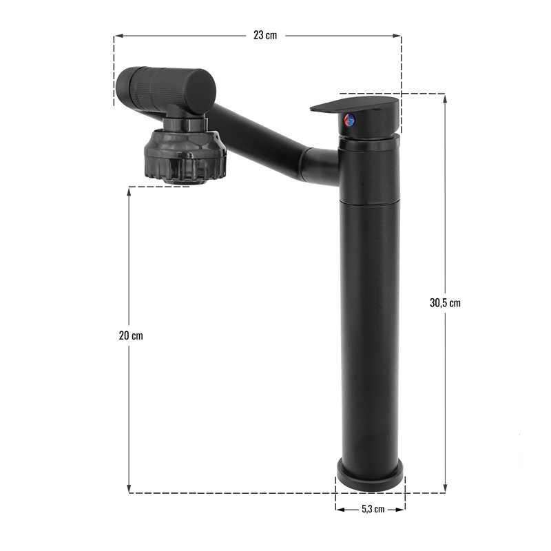 Basin Tap Faucet Dorset, Black