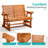 Solid Wood Two-Person Patio Glider-508783771