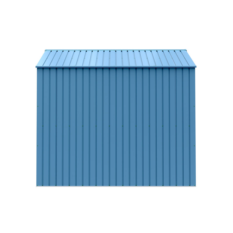 10 ft. x 8 ft. Blue Grey Galvanized Steel Storage Shed