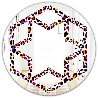 Leopard Fur Safari VII Star Glam Frameless Wall Mirror